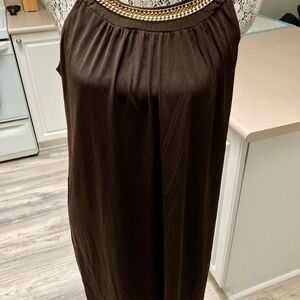 Jessica Dress or Beach Cover up with Gold Chain Accents